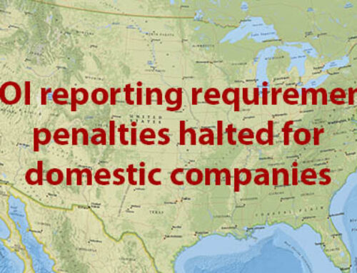 Beneficial ownership information reporting requirements suspended for domestic reporting companies